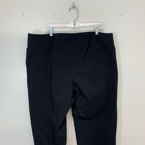 Lane Bryant Pants Woman Size 20 Black Trouser Straight Wide Pockets Stretch - Picture 6 of 14